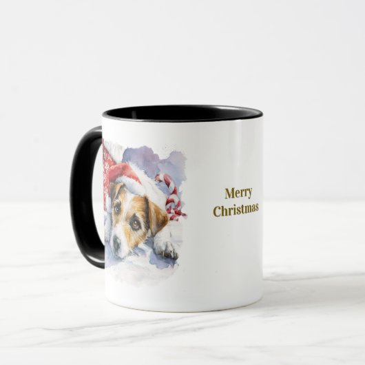 Dog Lovers Christmas Coffee Mug Tasse (Vorderseite Links)