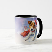 Dog Lovers Christmas Coffee Mug Tasse (VorderseiteRechts)