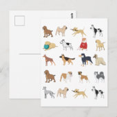 Dog Lover's Club Pattern Postkarte (Vorne/Hinten)