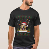 Dog Lovers Golden Retriever Weihnachtsmannmütze Ug T-Shirt (Vorderseite)
