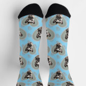 Dog Lovers Heart Frame One Photo Fun Pet Socken (Oben)