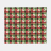 Dog Lovers Paw Print Plaid Fleecedecke (Vorderseite (Horizontal))