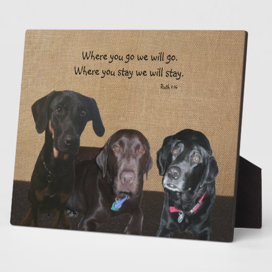 Dog Lover's Plaque Fotoplatte (Seite)