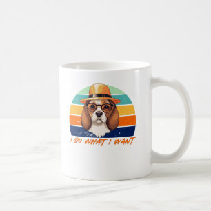 Dog Lovers Retro Vintag tue ich, was ich Funny gew Kaffeetasse