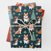 Dog Lovers Weihnachts Muster Niedlich Holiday Corg Geschenkpapier Set (Beispiel)