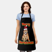Dog Lovers Weihnachtsgeschenk Design Schürze (Getragen)