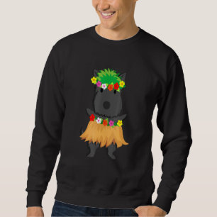 Dog Luau Party Aloha Hawaii Hula Scottish Terrier Sweatshirt