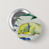 Dog Lying in the Snow Gemälde von Franz Marc Button (Vorne & Hinten)