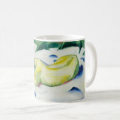 Dog Lying in the Snow Gemälde von Franz Marc Kaffeetasse (VorderseiteRechts)