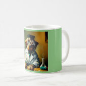 Dog Mad Scientist Kaffeetasse (VorderseiteRechts)