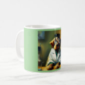 Dog Mad Scientist Kaffeetasse (Vorderseite Links)