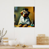 Dog Mad Scientist Poster (Küche)