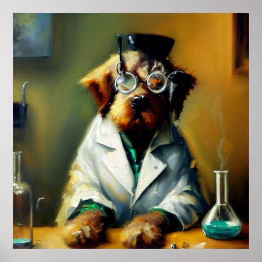 Dog Mad Scientist Poster (Vorne)
