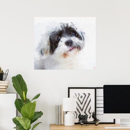 Dog-Malerei Poster (Heimbüro)