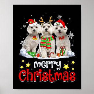 Dog Maltese Frohe Weihnachten Niedlich maltesische Poster