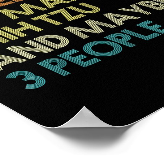 Dog Maltese Shih Tzu Dog Eigentümer Kaffeeliebhabe Poster (Ecke)