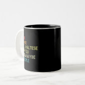Dog Maltese Shih Tzu Dog Eigentümer Kaffeeliebhabe Zweifarbige Tasse (Vorderseite Links)