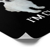 Dog maltesisch Niedlich maltesischer Hund Funny Qu Poster (Ecke)