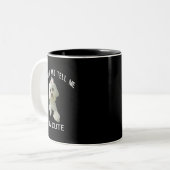Dog maltesisch Niedlich maltesischer Hund Funny Qu Zweifarbige Tasse (Vorderseite Links)