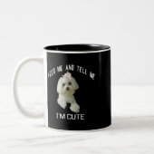 Dog maltesisch Niedlich maltesischer Hund Funny Qu Zweifarbige Tasse (Links)