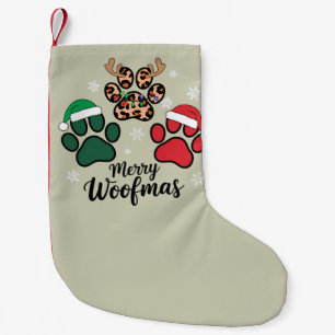 Dog Mama Christmas Merry Woofmas Hund Lover Xmas Kleiner Weihnachtsstrumpf