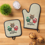 Dog Mama Christmas Merry Woofmas Hund Lover Xmas Ofenhandschuh & Topflappen-Set<br><div class="desc">Dog Mama Christmas Merry Woofmas Hund Lover Xmas</div>