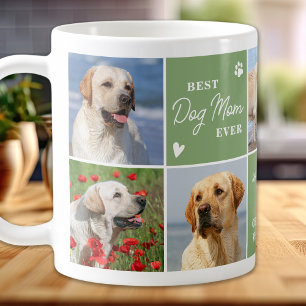 DOG MAMA Custom 7 Foto Collage Muttertag Kaffeetasse