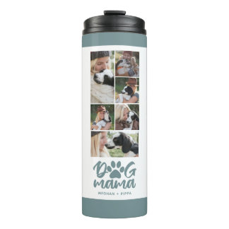 Dog Mama | Foto Grid Green Thermosbecher