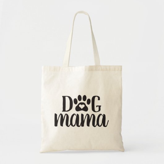 Dog Mama Heart Paw Print Tragetasche (Vorne)