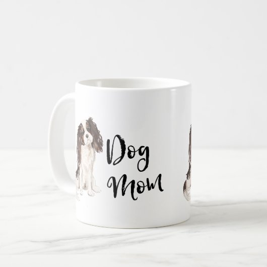 Dog Mama King Charles Spaniel Kaffeetasse (Vorderseite Links)