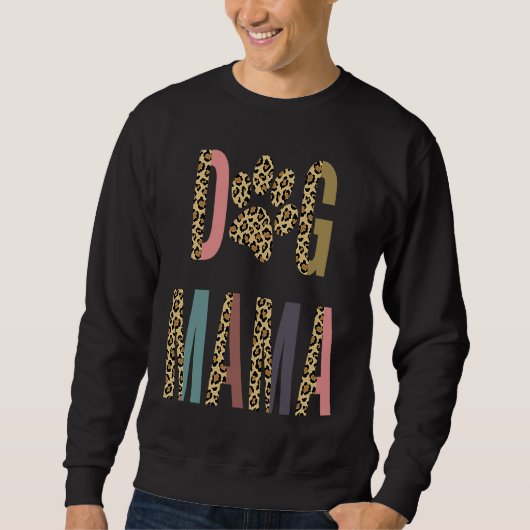 Dog Mama Leopard Sweatshirt (Vorderseite)
