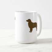 Dog Mama Mug - Fueled by Coffee & Cuddles - Brown Kaffeetasse (VorderseiteRechts)