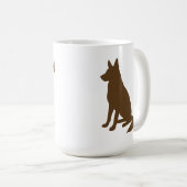 Dog Mama Mug - Fueled by Coffee & Cuddles - Brown Kaffeetasse (VorderseiteRechts)