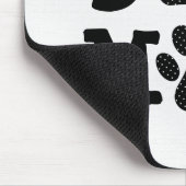 DOG MAMA Pawprints mit Polka Dots Mousepad (Ecke)