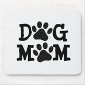 DOG MAMA Pawprints mit Polka Dots Mousepad (Vorne)