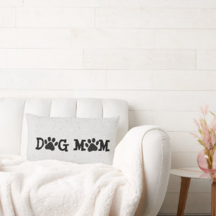 DOG MAMA Pawprints Polka Dots Lendenkissen