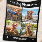 DOG MAMA Personalisiert Pictures Collage Simple Fo Fleecedecke
