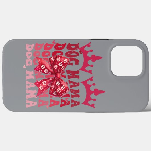 Dog Mama Phone Case mit Kronen und Bow (Rückseite (Horizontal))