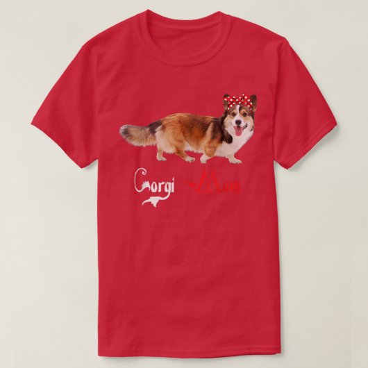 Dog Mama Puppy Mama Corgi T - Shirt (Design vorne)