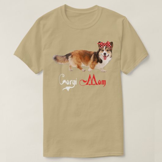 Dog Mama Puppy Mama Corgi T-Shirt (Design vorne)