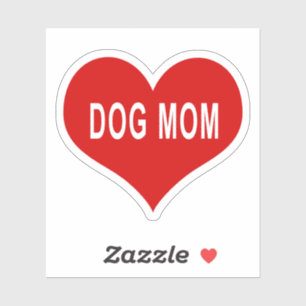 DOG MAMA Rote Liebe Herz Vinyl Sticker