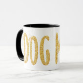 DOG-MAMA, Smuals Gold Glitzer Tasse (Vorderseite Links)