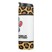 Dog Mama Tie-Dye Paw Print Leopard Pattern Design Thermosbecher (Nach rechts gedreht)