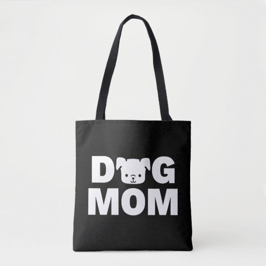 DOG MAMA Tote Tasche (schwarz) (Vorderseite)