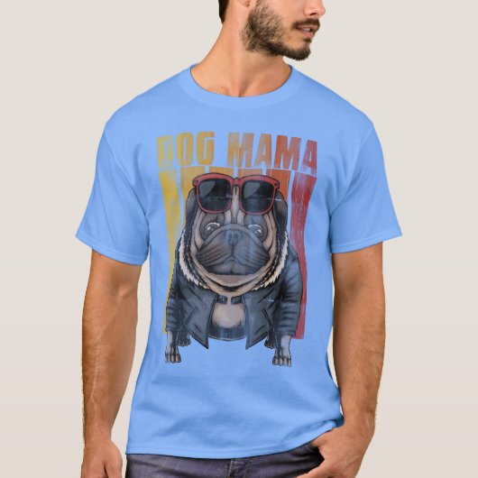 DOG MAMA Vintage Freunde T-Shirt (Vorderseite)