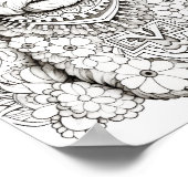 Dog Mandala Adult Coloring Poster (Ecke)