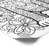 Dog Mandala Adult Coloring Poster (Ecke)