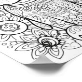 Dog Mandala Adult Coloring Poster (Ecke)