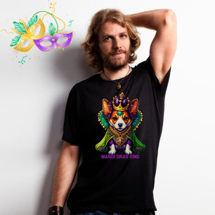Dog Mardi Gras King T - Shirt
