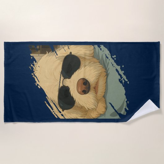 Dog Max Beach Handtuch (Vorderseite)